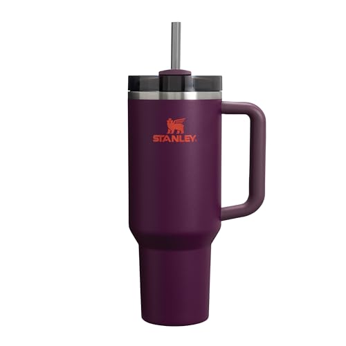 STANLEY Quencher H2.0 Flowstate Tumbler 1.2L - Kallt I 11 Timmar - Iced I 48 Timmar - Kopp Med Halm, Handtag Och Lock - Diskmaskin Säker - Resemugg För Kall Eller Varm Dryck - Plum | به مدت 11 ساعت خنک می شود. - 48 ساعت یخ خنک - دارای نی، دسته و درب - قابل شستشو در ماشین ظرفشویی - فاقد BPA