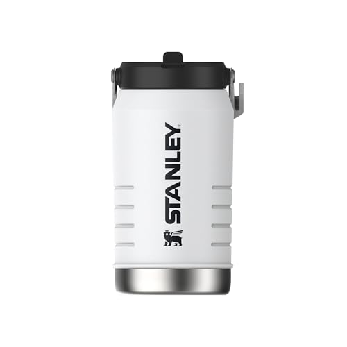Stanley 1913 IceFlow Flip Straw 2.0 Jug 1.90L - 20 ساعت سرد - 4 روز یخ - ضد نشتی - بطری آب فولادی ضد زنگ با نی - بدون BPA - قابل شستشو در ماشین ظرفشویی - بطری بدنسازی - گچ | به مدت 20 ساعت خنک می شود. - 4 روز سرد - ضد نشتی - بدون BPA - قابل شستشو در ماشین ظرفشویی