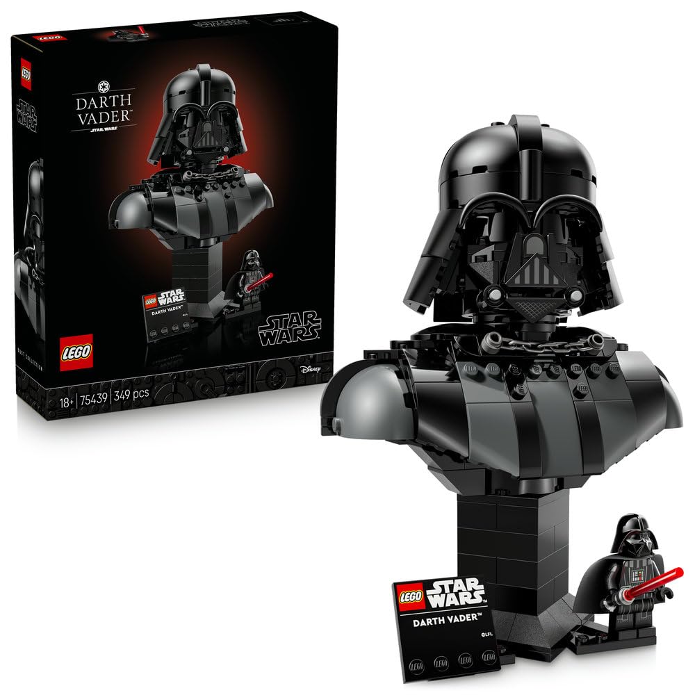 LEGO Star Wars 75439 Darth Vader Bust - کیت مدل نمایشگر برای بزرگسالان شامل. مینی فیگور کلکسیونی سیث با شمشیر نور قرمز - قفسه یا دکور اتاق DIY - ایده هدیه برای طرفداران A New Hope