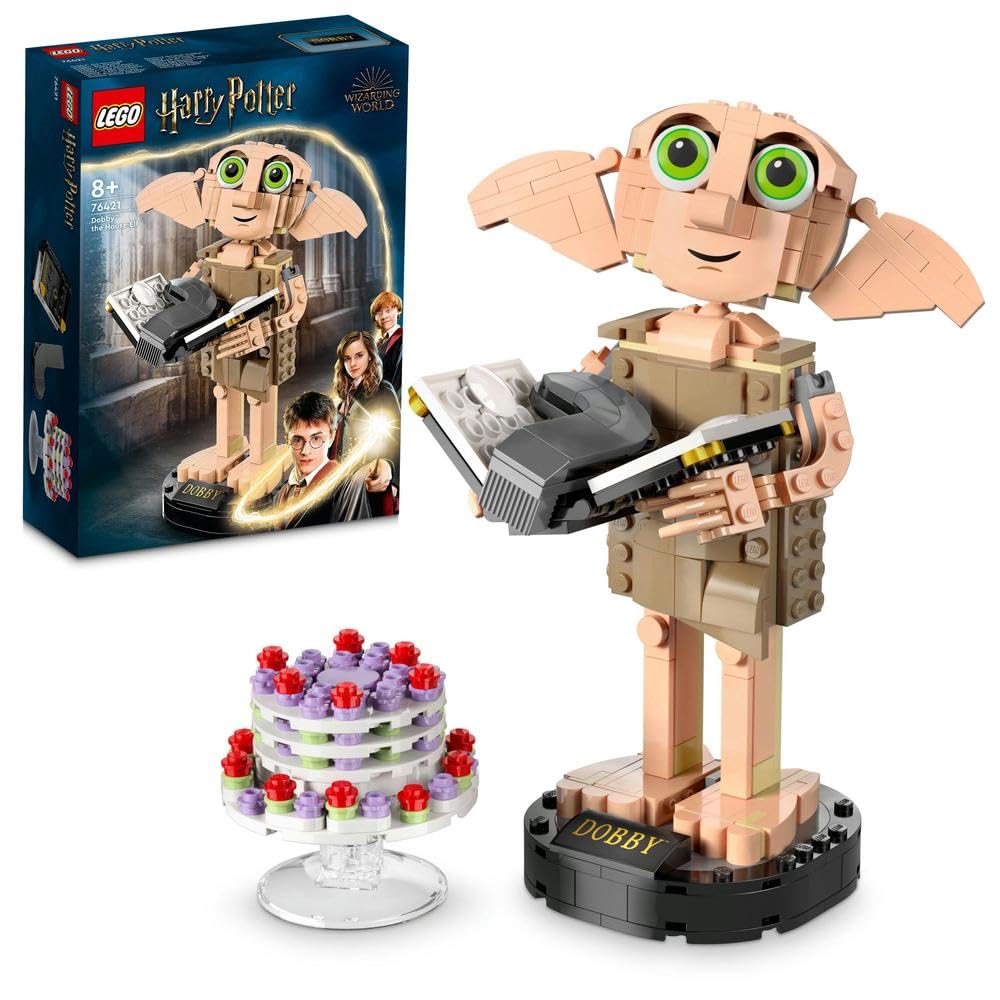 مجموعه اسباب بازی LEGO Harry Potter Dobby the House-Elf Building, Movable Wizarding World Character, دکوراسیون اتاق خواب کودکان, هدیه برای دختران، پسران، نوجوانان و طرفداران 8 ساله به علاوه 76421