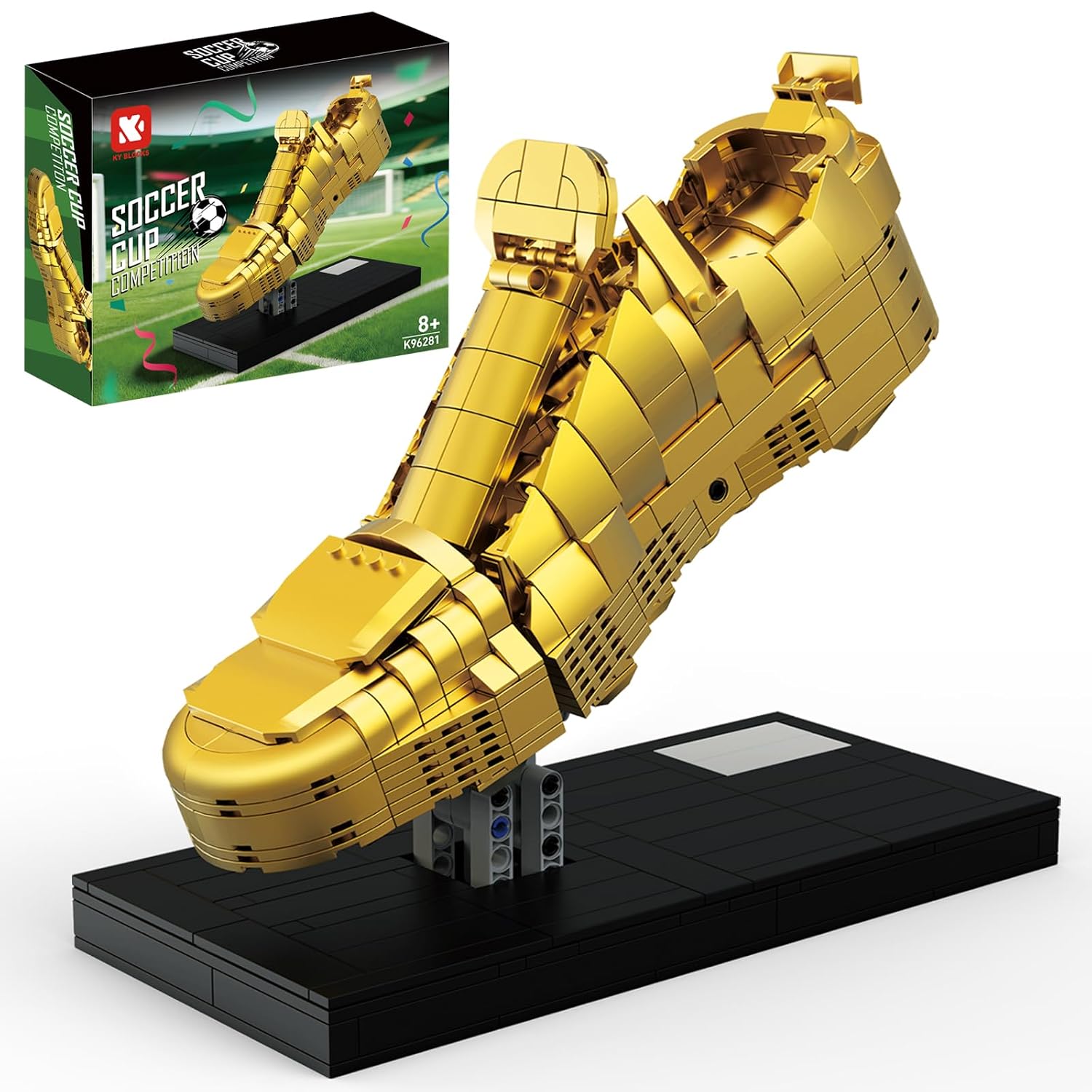 کیت ساختمان جام جهانی، کیت نمایش اتاق خواب/مطالعه/قفسه کتاب، سازگار با جام جهانی LEGO، تزیین جایزه فوتبال مورد علاقه طرفداران