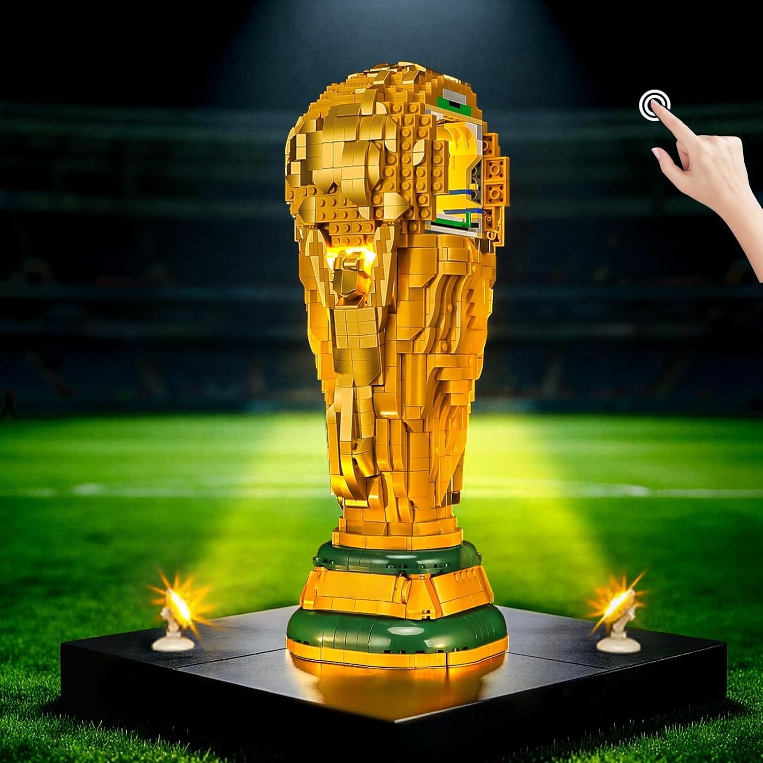 BRIKSMAX LED Lighting for LEGO Edition Official FIFA World Cup World Cup (نسخه سنسور حرکت دست) 43020، مجموعه نور سازگار برای بلوک های ساختمانی - مجموعه LEGO شامل نمی شود