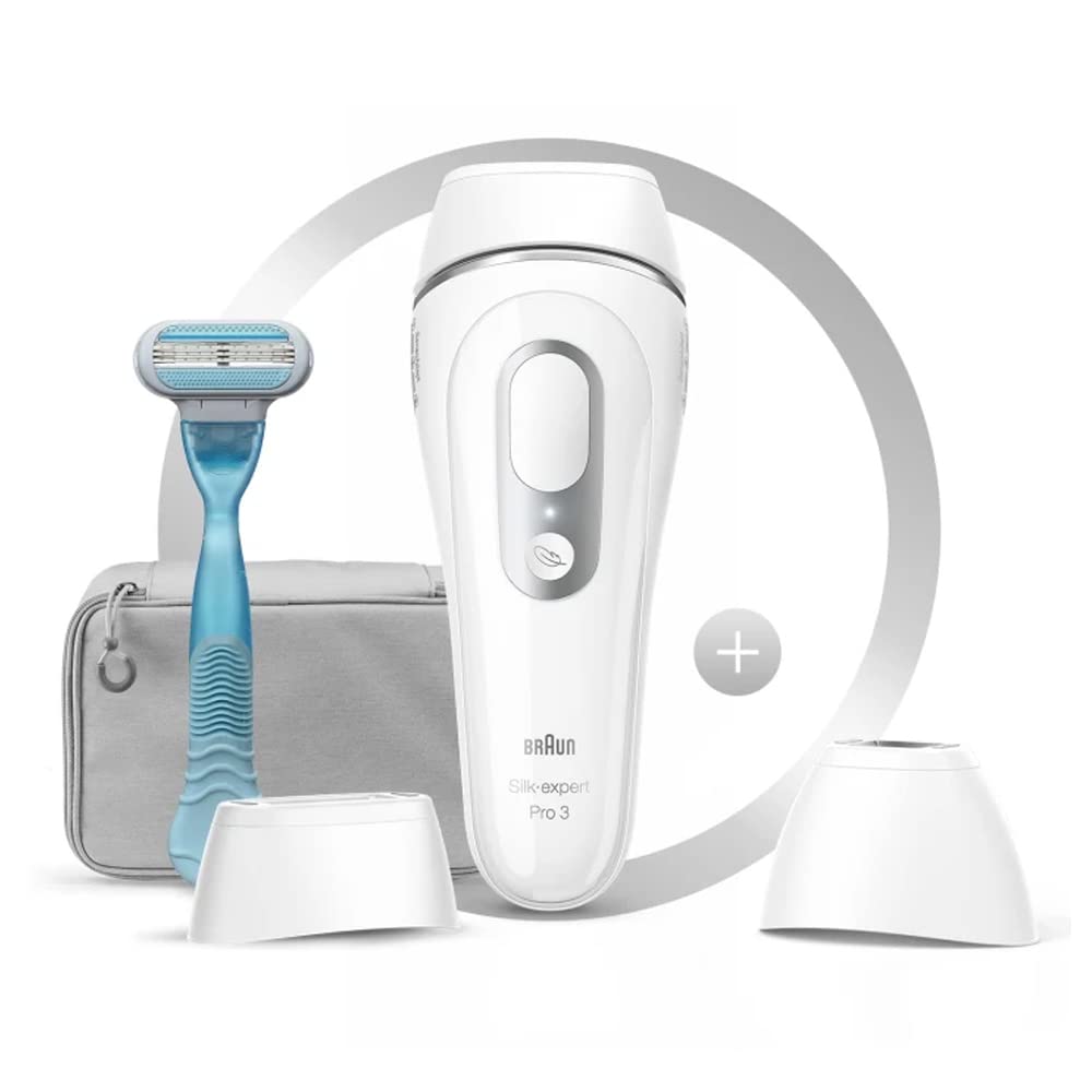 Braun IPL Silk-expert PL 3121، سیستم حذف موهای زائد برای استفاده در بدن و صورت، 300000 فلاش با 3 ویژگی اضافی: سر دقیق، تیغ ونوس و کیف درجه یک