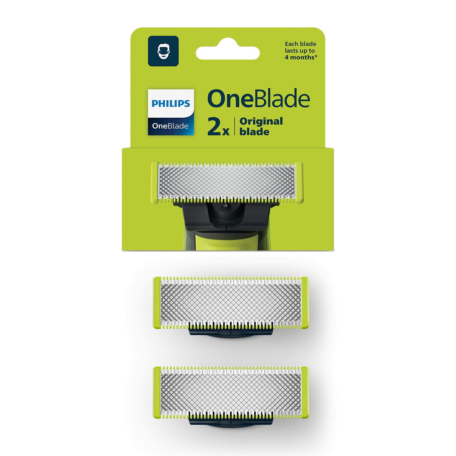 بسته تیغه قابل تعویض Philips Oneblade شامل 2 تیغه قابل تعویض، Qp220/51 (آهک)