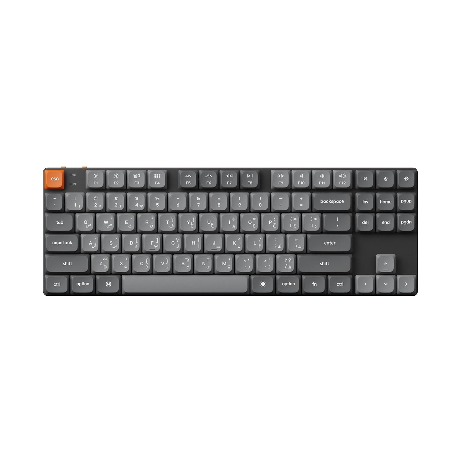 صفحه کلید مکانیکی بی سیم K1 Max QMKVIA LowProfile 80 24GHzBT 51Wired RGB یا سفید LED HotSwappable English Layout Slim Gateron Slim