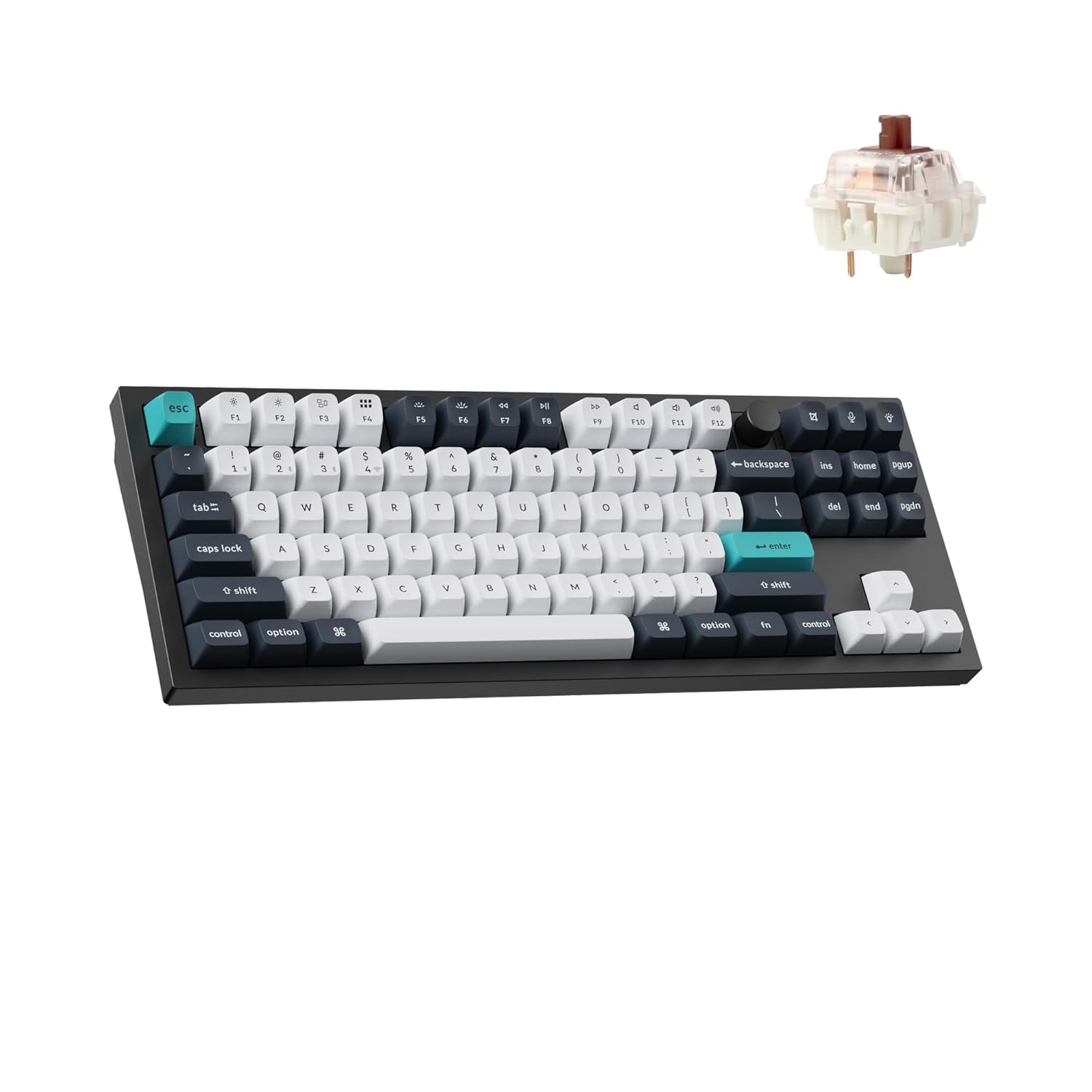 کیبورد مکانیکی بیسیم سفارشی Q3 Max، تمام آلومینیومی، بلوتوث 24 گیگاهرتز، طرح QMK TKL RGB با سوئیچ Gateron Brown قابل تعویض در حین کار، سازگار با مک، ویندوز و لینوکس