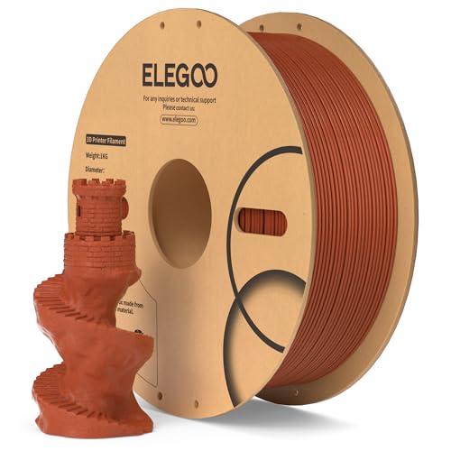 فیلامنت Marble PLA ELEGOO قطر 1.75 میلیمتر رنگ Brick Red – رول 1 کیلوگرمی با ظاهر سنگ مرمر