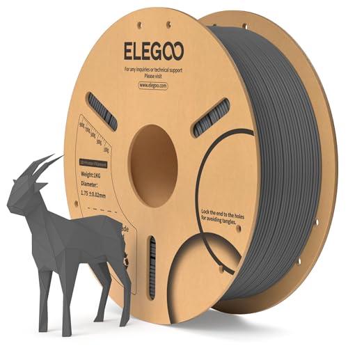 فیلامنت PLA ELEGOO قطر 1.75 میلیمتر رنگ Space Gray – رول 1 کیلوگرمی با دقت ابعادی بالا