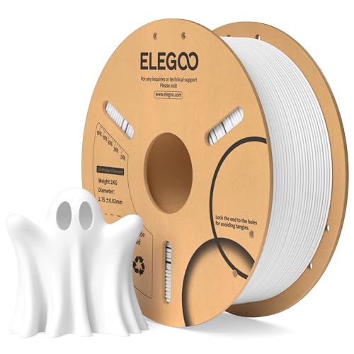 فیلامنت PLA ELEGOO قطر 1.75 میلیمتر رنگ سفید – رول 1 کیلوگرمی مناسب پرینتر سهبعدی