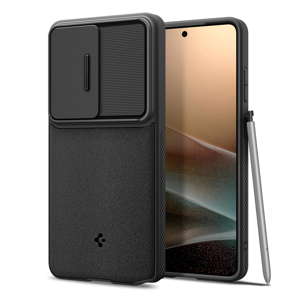قاب محافظ Spigen Optik Armor برای Samsung Galaxy S26 ULTRA با محافظ لنز دوربین - مشکی