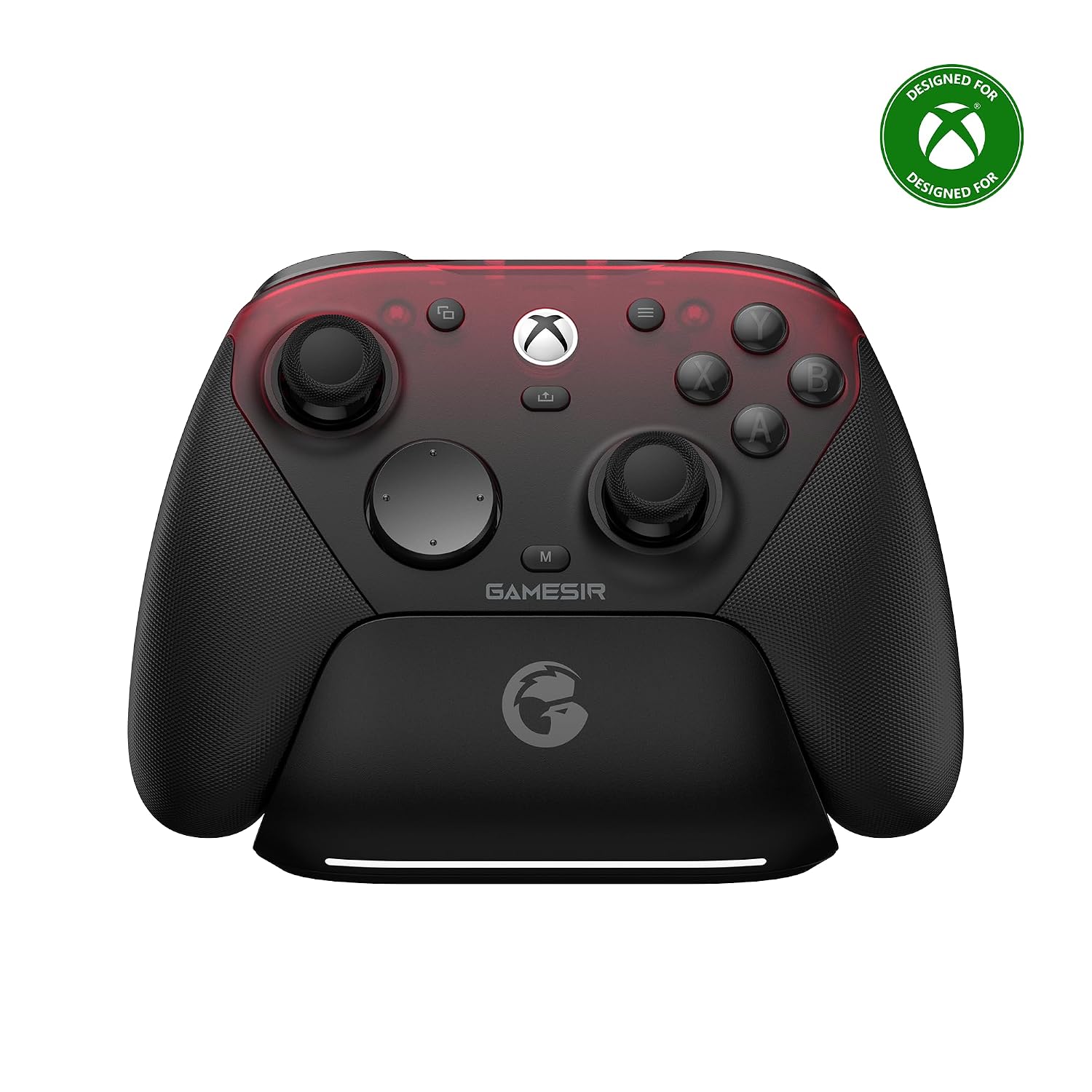 GameSir G7 Pro 1000Hz Controller mit Ladestation برای Xbox Series X|S، Xbox One، Windows 10/11 و Android – TMR Joysticks، verstellbare Trigger و 4 programmierbare Tasten – Shadow Ember
