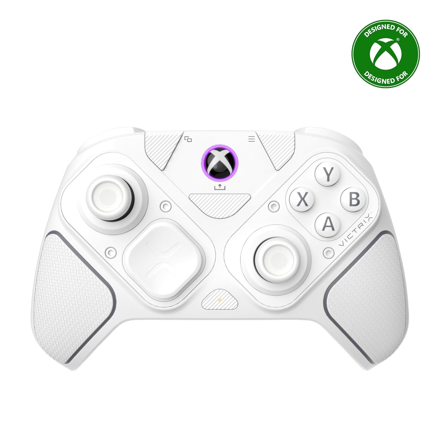 کنترلکننده بازی بیسیم Turtle Beach Victrix Pro BFG دارای مجوز برای Xbox Series X|S، Xbox One و PC، بلوتوث، ماژول Fightpad، چوبها/ماشههای جلوه هال، کنترلهای قابل تنظیم - سفید