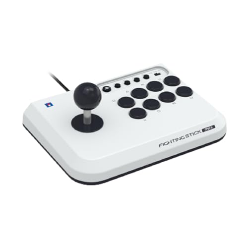 Hori PS5 Fighting Stick Mini - 8 Button Arcade Joystick - USB - White - سازگار با PS5, PS4, PC