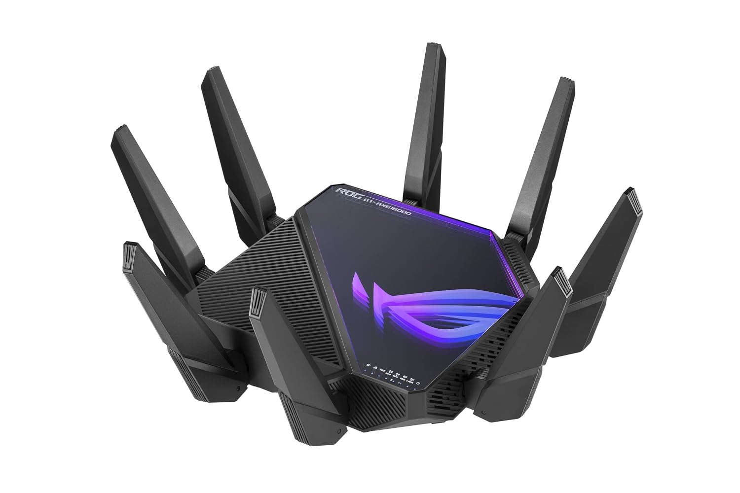 روتر بازی ASUS ROG Rapture WiFi 6E (GT-AXE16000) - چهار باند، 6 گیگاهرتز آماده، دو پورت 10G، پورت WAN 2.5G، پشتیبانی از AiMesh، شتاب بازی سه سطحی، امنیت اینترنت مادام العمر، گارد فوری