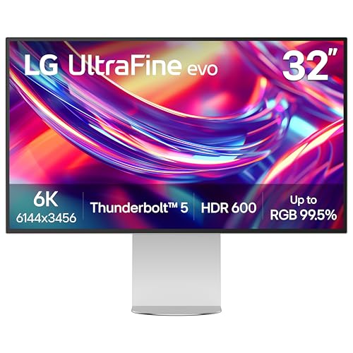 مانیتور حرفهای LG UltraFine 32U990A سایز 32 اینچ – 6K Nano IPS Black با Thunderbolt 5 و DisplayHDR 600