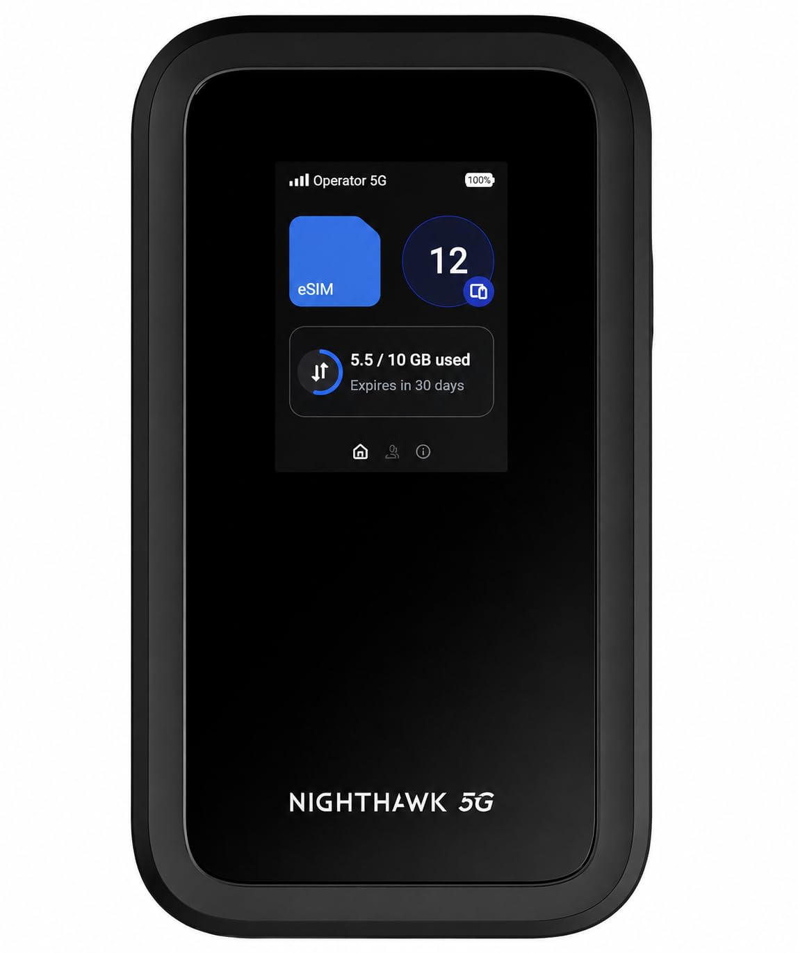 NETGEAR Nighthawk M7 5G WiFi 7 Hotspot Router Mobile، Sub-6، پشتیبانی eSIM، تا سرعت 3.6 گیگابیت بر ثانیه، اتصال 32 دستگاه، برای سفر در بیش از 140 کشور