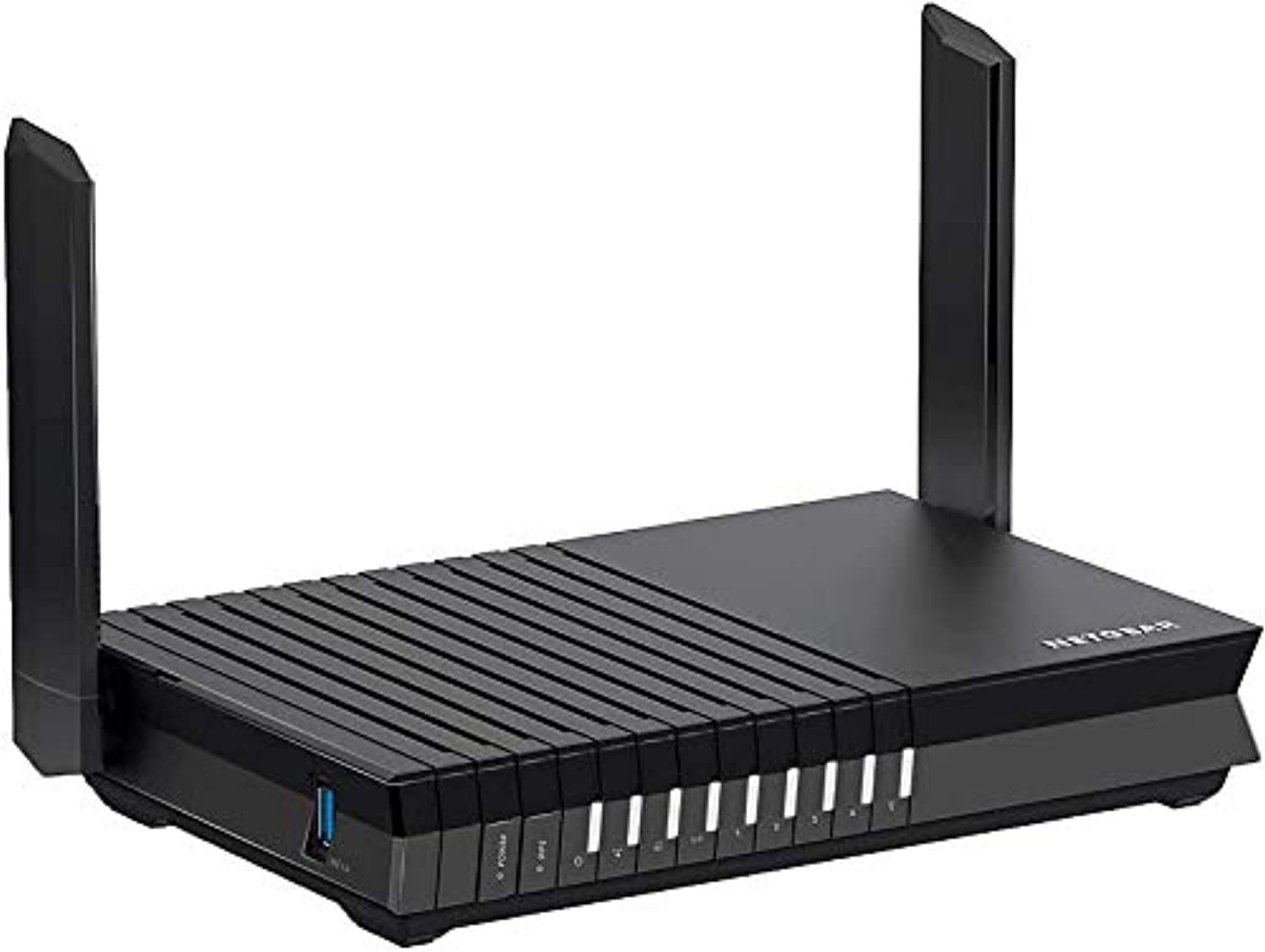 Netgear Rax 20 Ax1800 Wifi Router Armor 4 Stream Dual Band Wifi 6 Router تا 1.8Gbps با Netgear Armor، پورت USB 3.0، مشکی، Rax20، متوسط