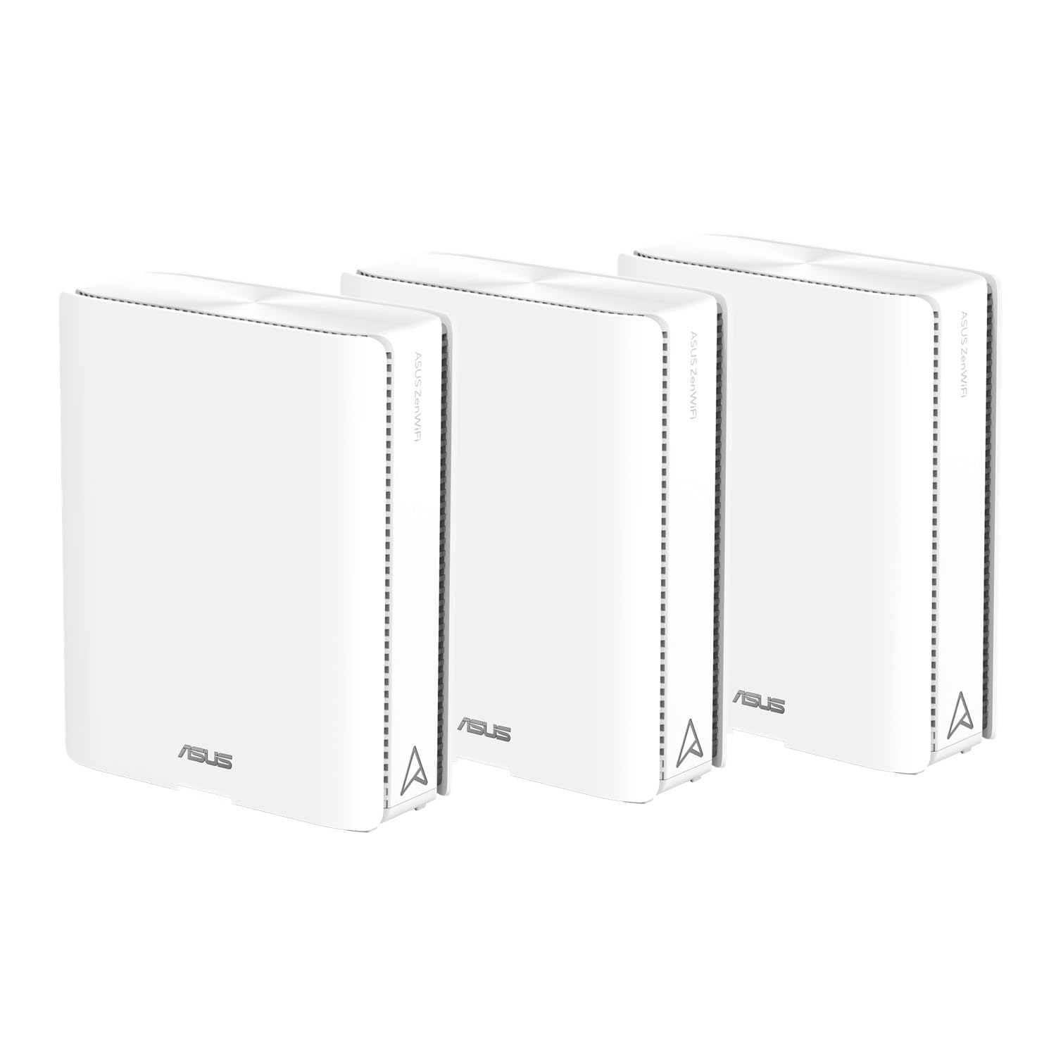 ASUS ZenWiFi BQ16 (3pk) BE25000 Quad Band WiFi 7 (802.11be) Mesh Router: تا 8000 فوت مربع، پورت های 10G، خانه هوشمند، چند SSID برای اینترنت اشیا، VPN، کنترل های والدین، امنیت شبکه - سفید