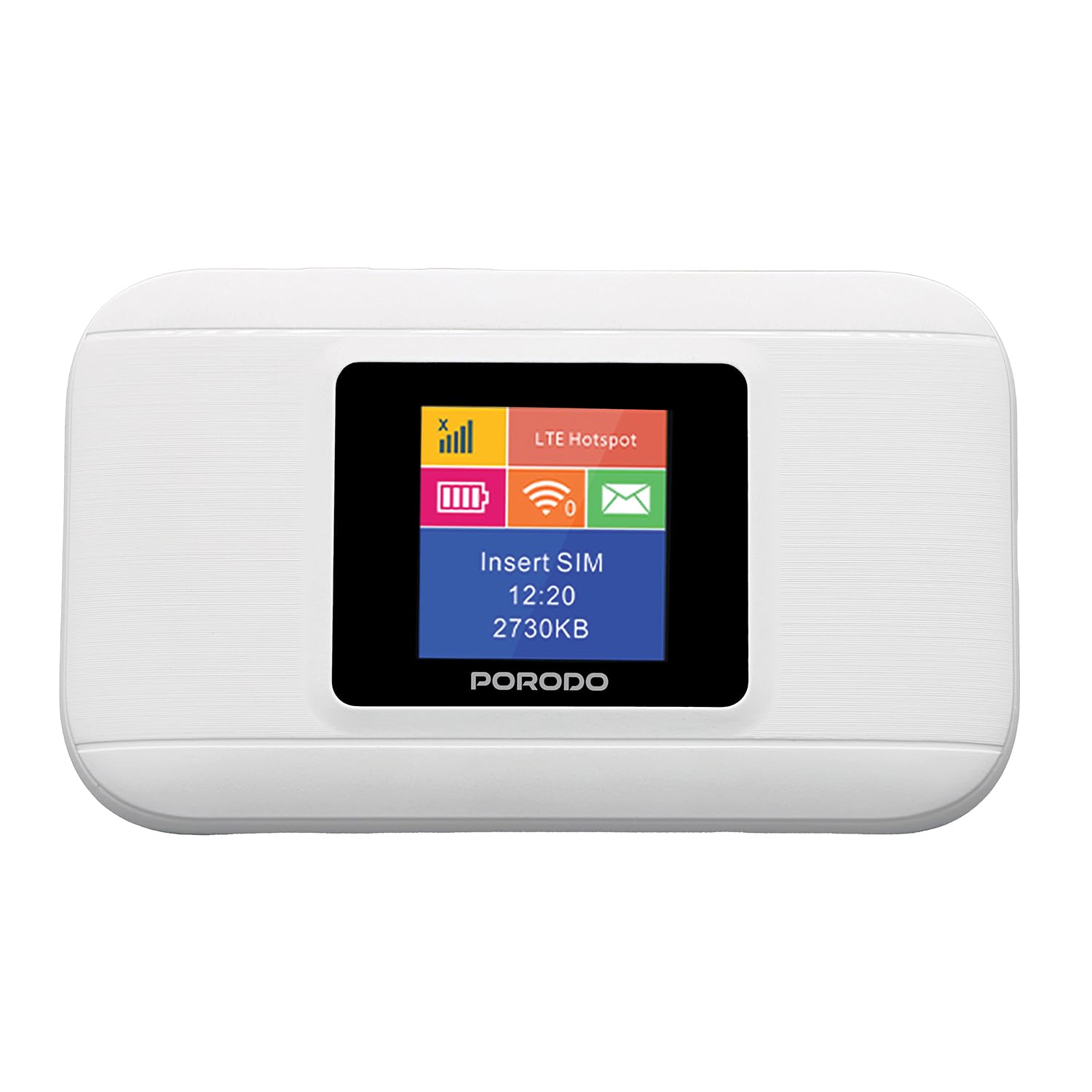 روتر WiFi قابل حمل Porodo NEXFI 3000mAh 4G LTE با نمایشگر، تا 10 اتصال، MiFi 150 مگابیت بر ثانیه، مینی روتر، فاصله 10 متری، رمزگذاری ایمن، پشتیبانی از میکرو سیم کارت، روتر جیبی برای سفر، کمپینگ