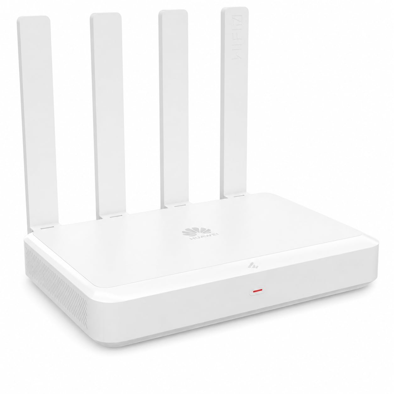 روتر بی سیم Wi-Fi 7 درجه سازمانی Huawei AR180، پیکربندی 2+2، با 1x 2.5GE WAN و 4x GE LAN پورت، طراحی بدون فن، آداپتور برق AC گنجانده شده است.