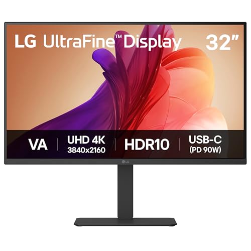 مانیتور LG UltraFine 32U720A-B سایز 32 اینچ – 4K UHD با پنل VA، USB-C و توان 90W
