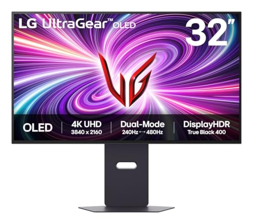 مانیتور گیمینگ LG UltraGear OLED 32GS95UV-B سایز 32 اینچ – 4K OLED با نرخ 240Hz و زمان پاسخگویی 0.03ms