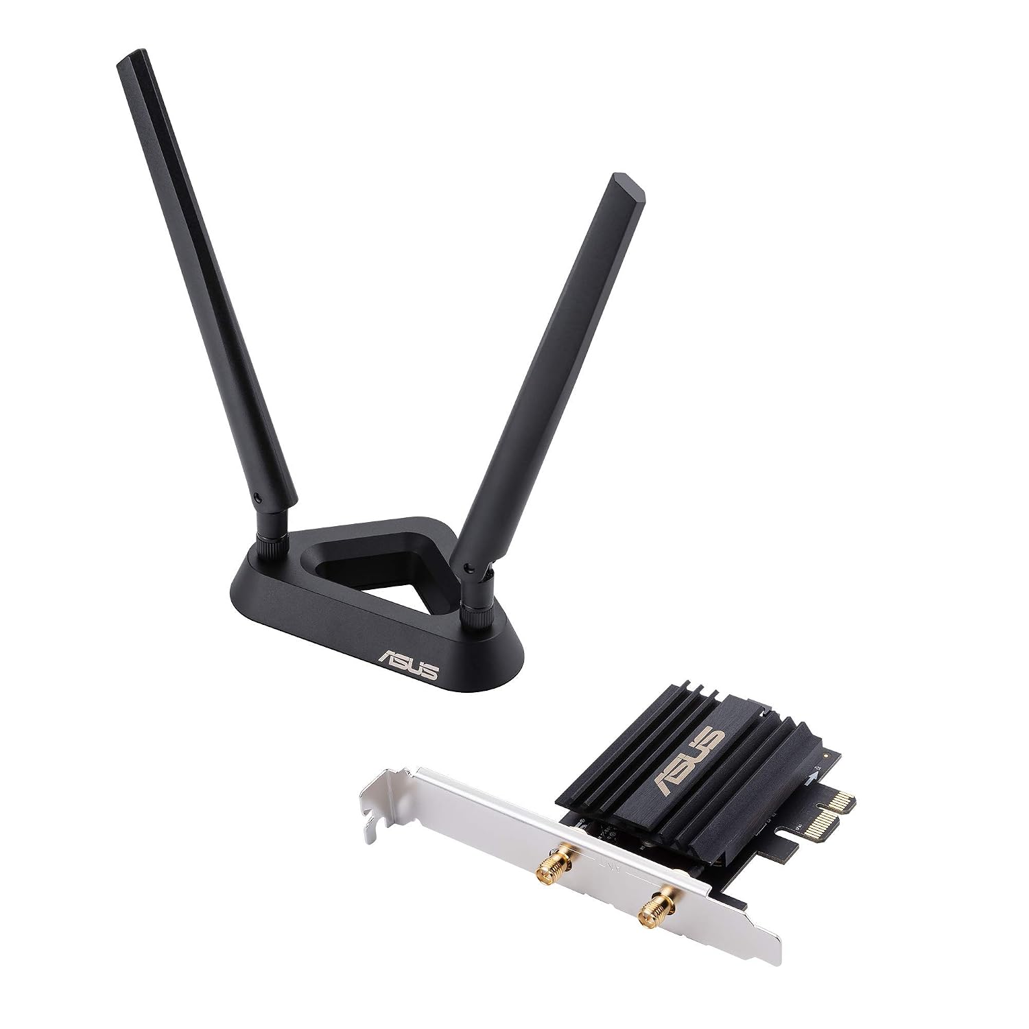 آداپتور بی سیم WiFi 6 دو باند PCIe ایسوس AX3000 (Pce-AX58BT) با بلوتوث 5.0 - Ofdma، 2x2 MU-Mimo و Wpa3 Security، مشکی