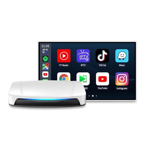 Carlinkit سطح بالای Android Ai Box، حالت سینمای HDMI، رانندگی توسط Qualcomm 6225 با 8+128 گیگابایت، سیمکارت/TF، Google Play داخلی، فقط با خودرو با Wired CarPlay/Android Auto از کارخانه کار میکند.