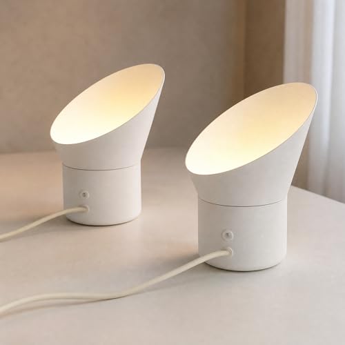 مجموعه چراغ رومیزی YATAI LIGHTING 2، 5 واتی LED تاچ دیمینگ، اتو سفید