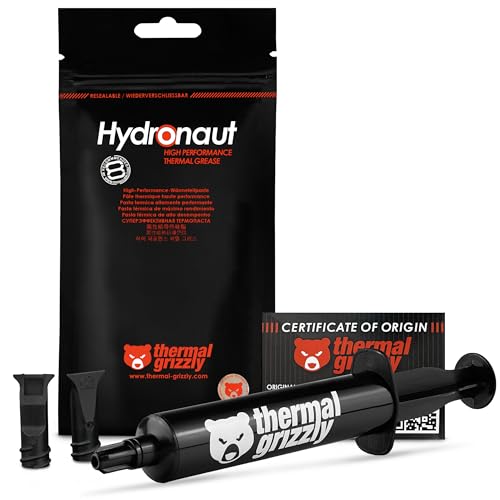 Thermal Grizzly Hydronaut - 26 گرم / 10 میلی لیتر - خمیر حرارتی با عملکرد بالا رسانا - ایده آل برای CPU/GPU خنک کننده هوا و آب - برای سطوح خنک کننده بزرگ