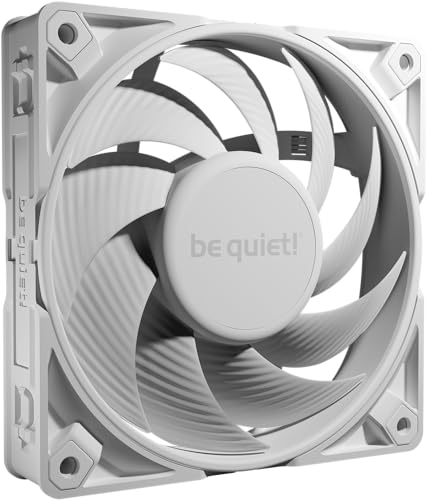 ساکت باش Silent Wings Pro 4 فن 120 میلی متری PWM سفید، تیغه های فن بهینه شده، عملکرد بالا، موتور فن 6 قطبی، یاتاقان دینامیک مایع، BL118