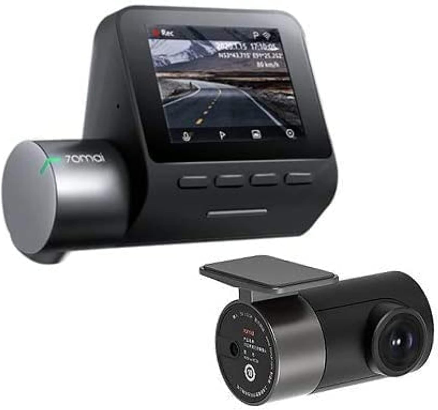 70Mai Smart Dash Cam Pro Plus Sets A500S رزولوشن 5 مگاپیکسل وای فای رایگان مانیتور پارکینگ 24 ساعته 140 درجه با زاویه دید عریض ضبط ویدئو دوگانه