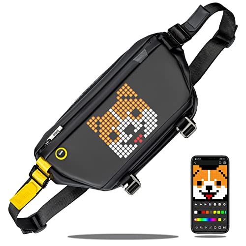 نمایشگر LED کوله پشتی DIVOOM Pixoo Pixoo Art Setting App Connection Control کوله پشتی مسافرتی شانه ای متقاطع مردانه زنانه