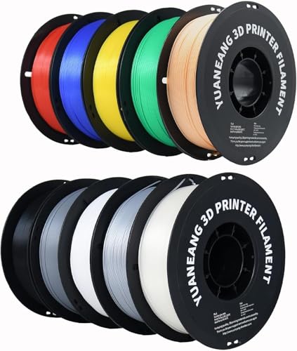 YUANEANG — 10 x 1 kg (black, white, grey, red, blue, green, orange, transparent, silver and yellow)