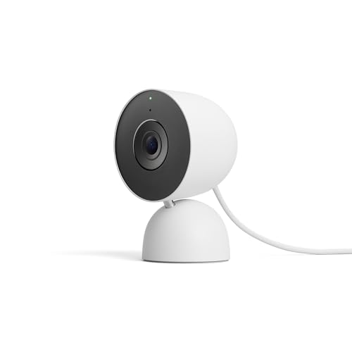 دوربین مداربسته داخلی Google Nest Cam (سیمی، نسل سوم) با ویدیوی 2K و Gemini، دید در شب، صدای دو طرفه، کار با Google Home، مدل 2025، برف