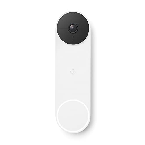 زنگ در هوشمند تصویری Google Nest Doorbell مدل GWX3T – بیسیم، باتریدار، دوربین Wi-Fi، رنگ Snow