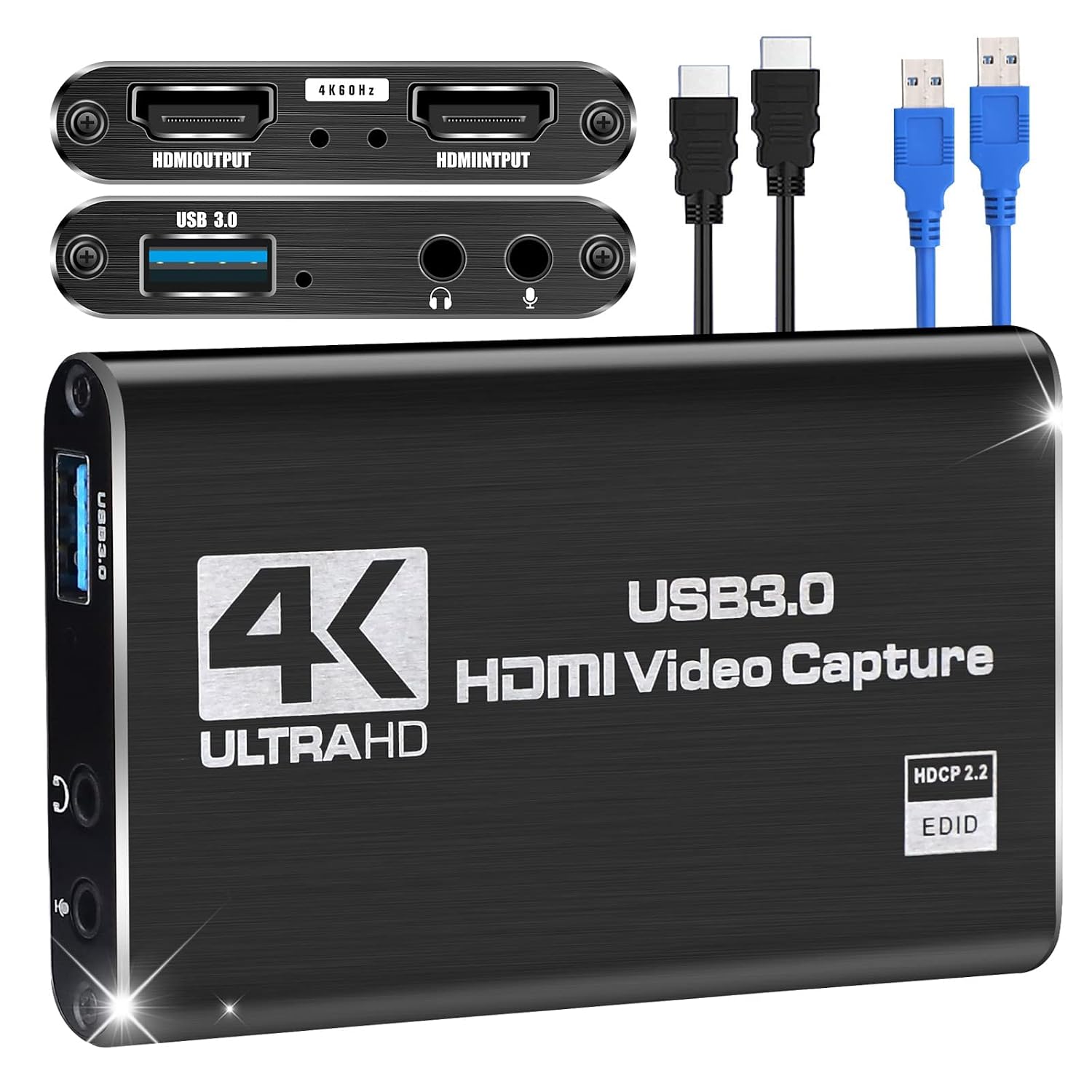 سوئیچ Nintendo Card Capture Card Capture Card Game Card Capture 4K 1080P 60FPS، HDMI to USB 3.0 Capture Card for Streaming Work with PS4/PC/OBS/Camera