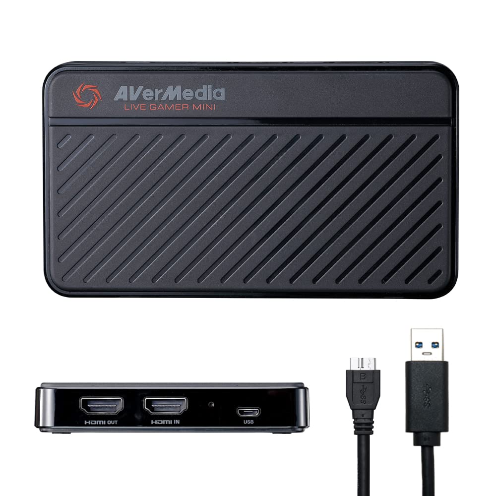 AVerMedia Live Gamer MINI GC311 1080p60 Card Capture with HDMI pass-thru برای مبتدیان و حرفه ای ها، سازگار با سوییچ، پلی استیشن 4، ایکس باکس، آیفون، آی پد