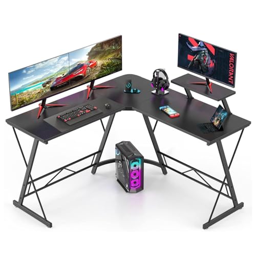 میز کامپیوتر DESINO Gaming Desk Computer Desk, Ergonomic Lage Gaming Table, L-Shaped Computer Desk مدل L-x2