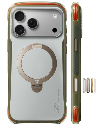 TORRAS Q3 Air Pro برای iPhone 18 Pro Max Case، پایه مگ 360 درجه، سفید مرمری