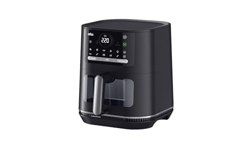 فر سرخ کن 3 در 1 Braun MultiFry 5 | ظرفیت 6 لیتر | 20 برنامه خودکار | کنترل دیجیتال دما 80-220 درجه | 2000 وات | گریل | فر سریع - HF 5073 مشکی