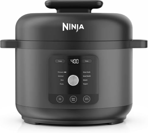 زودپز و مولتیکوکر چندکاره Ninja HyperHeat مدل PC201UK – نه کاره، ظرفیت 6 لیتر، آرامپز و پلوپز، قابلیت تهیه ماست و بخارپز
