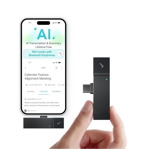 رکوردر هوشمند جلسات HiDock P1 mini، ضبط صدا و تبدیل گفتار به متن با AI