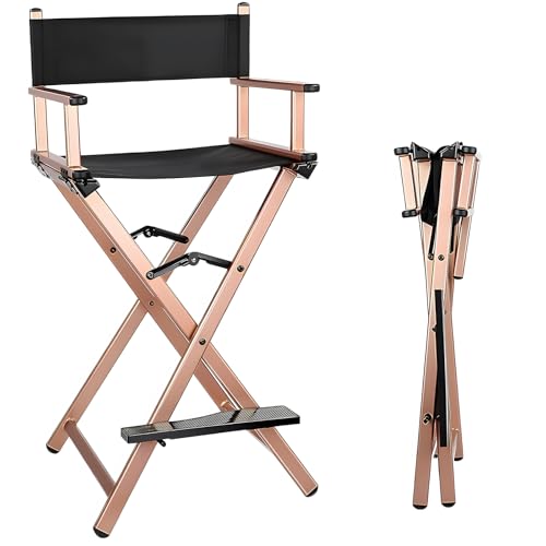 صندلی کارگردانی تاشو ANTOLE Foldable Makeup Artist Stool,Portable Tall Folding Director Chair
