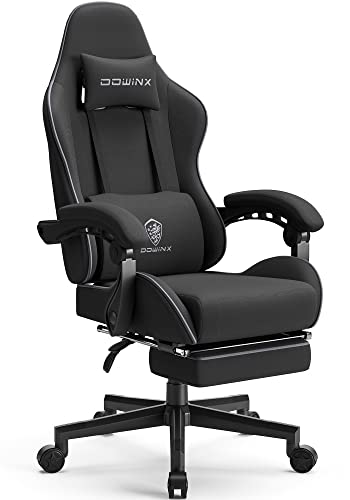 صندلی گیمینگ داوینکس Dowinx Gaming Chair Fabric with Pocket Spring Cushion مدل LS-6658 ، مشکی