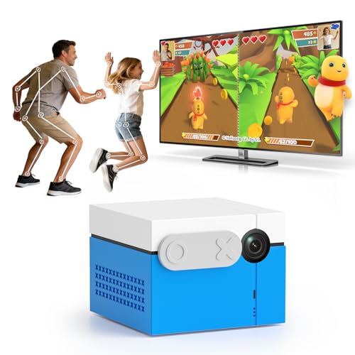 کنسول بازی اکتیو Kinhank MotionX با 37 بازی حرکتی برای کودکان و خانواده، سیستم بازی متحرک هوش مصنوعی Plug&Play، بهروزرسانیهای پویا، بدون اشتراک، دارای گواهی CPC، عالی برای شبهای بازی، مهمانیها، ورزش در فضای داخلی