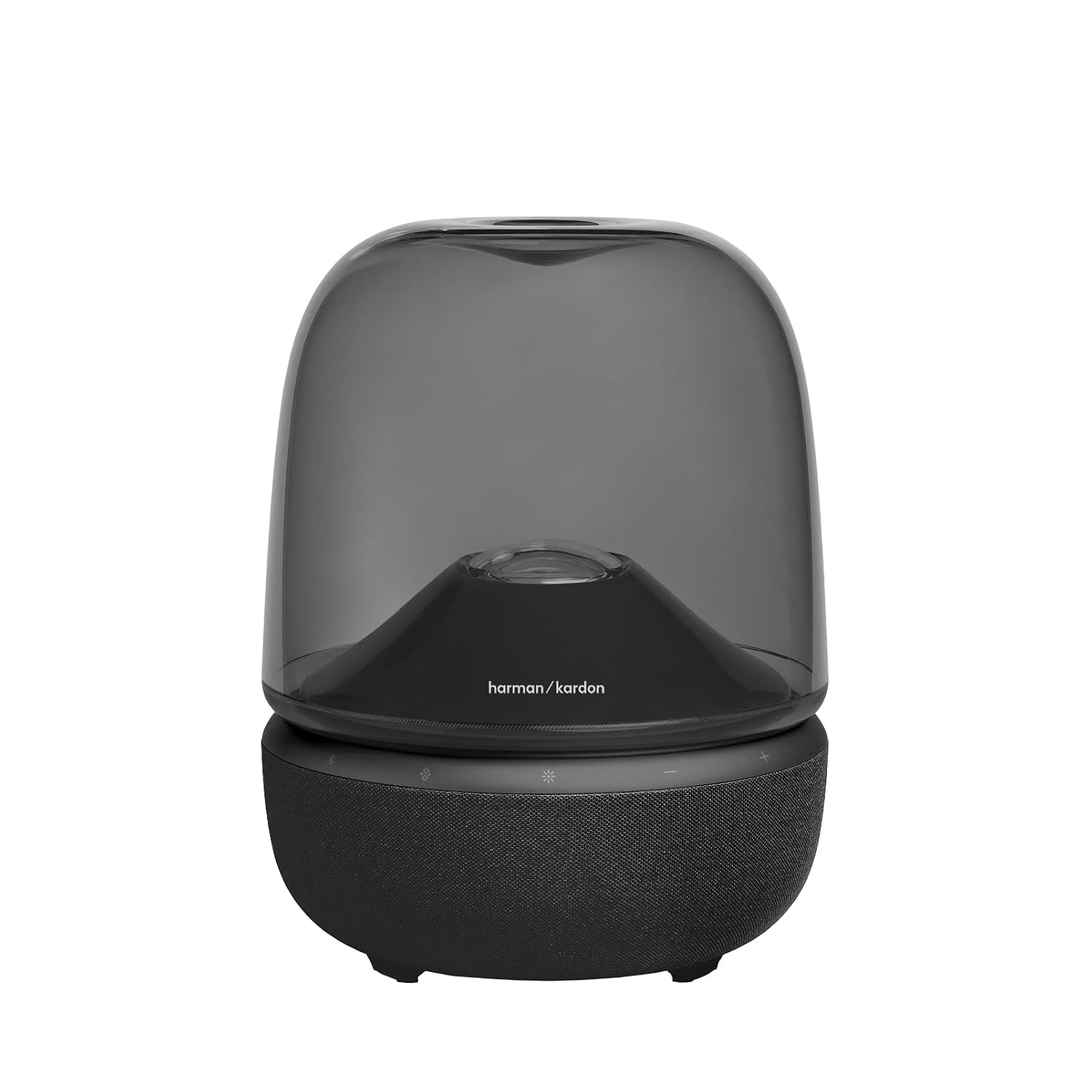 اسپیکر خانگی بلوتوث Harman Kardon Aura Studio 5 | نمایش نور محیطی 360 درجه | اسپیکر سه طرفه میدان صدای ثابت | ساب ووفر باس عمیق | چند بلندگو Auracast™ | طراحی گنبد شفاف ممتاز