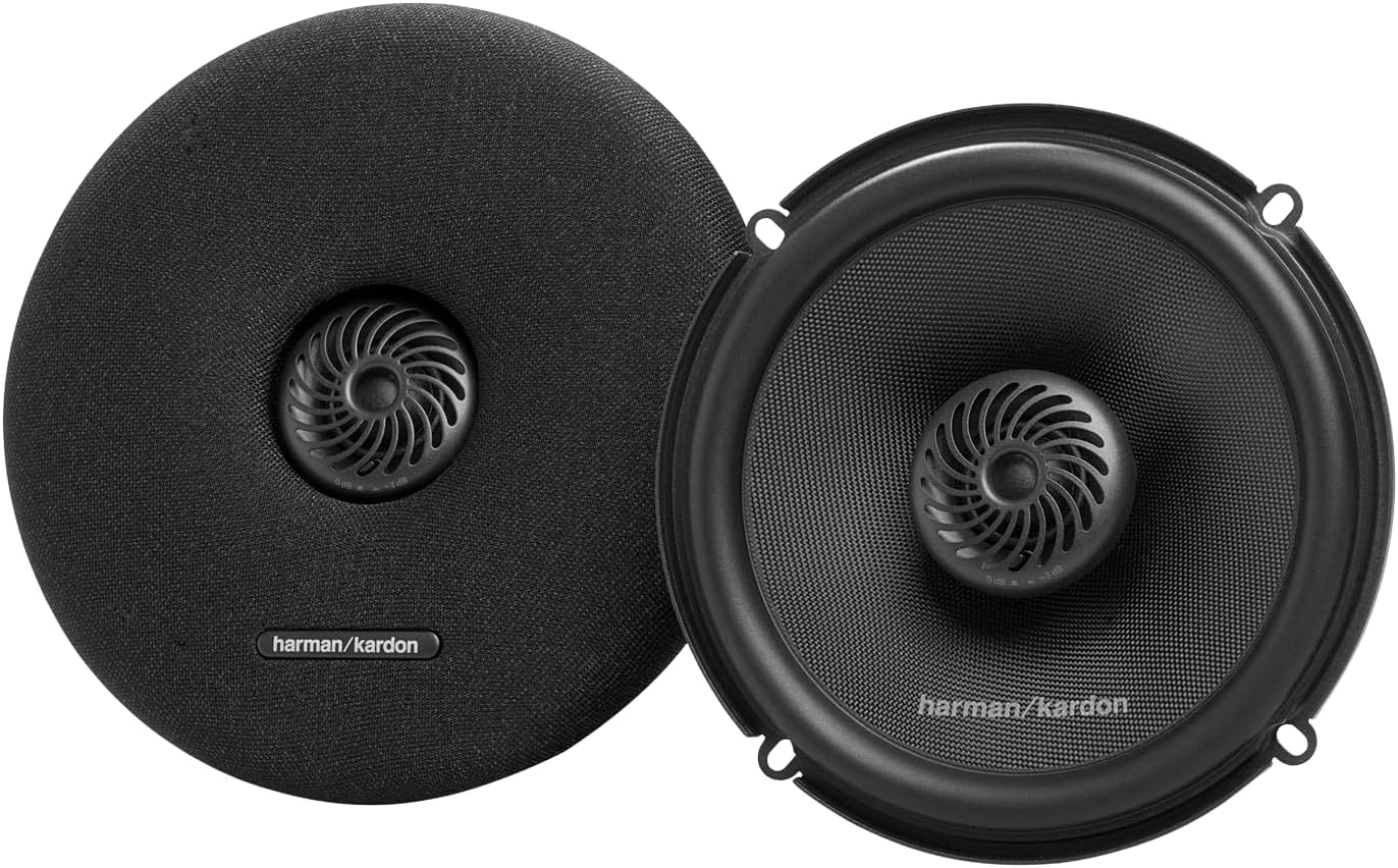 Harman Kardon FIT 6 اسپیکر کواکسیال خودرو 16 میلیمتری (6.5 اینچ): بلندگوی HiFi خودرو با 45 وات RMS و 360 وات پیک، راهحل بهبودی برای صدای پیشرفته - جفت