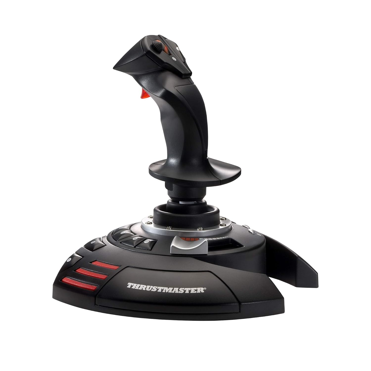 Thrustmaster T.Flight Stick X - جوی استیک شبیه ساز پرواز ارگونومیک با مقاومت قابل تنظیم و استراحتگاه گسترده دست برای کامپیوتر