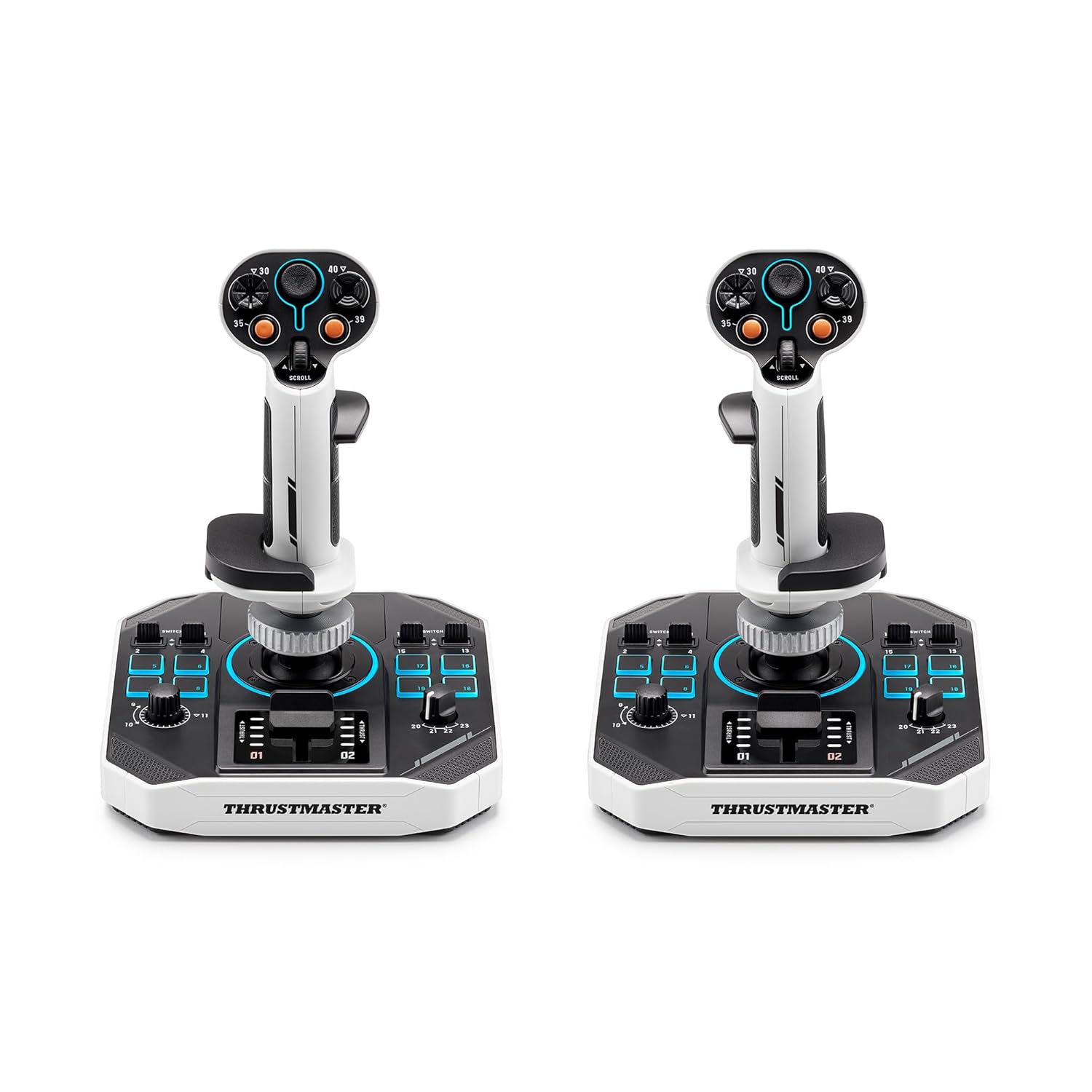 Thrustmaster Sol-R 2 HOSAS Space Sim Duo – مجموعه دوگانه فلایت استیک برای کامپیوتر – ۸۸ دکمه اکشن، دقت مغناطیسی (H.E.A.R.T) و طراحی دوسویه – ایده آل برای Star Citizen و Elite Dangerous